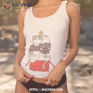 Meowy Christmas Tree Cat Lover Shirt