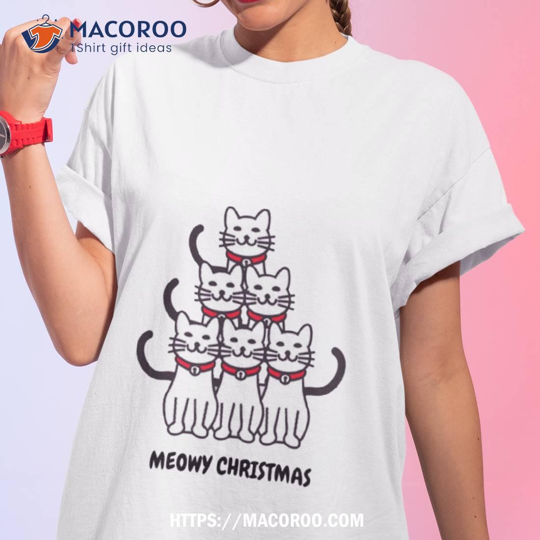 Meowy Christmas Tree Crazy Cat Lady Shirt Meowy Christmas Tree Crazy Cat Lady Shirt