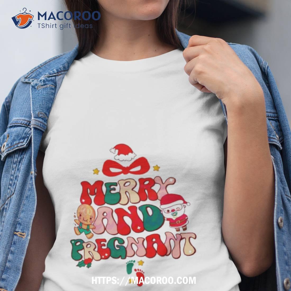 Merry And Pregnant Funny Pregnancy Reveal Merry And Pregnant Funny Pregnancy Reveal