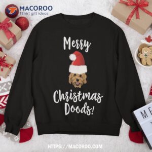 merry christmas goldendoodle funny dog golden doodle sweatshirt sweatshirt