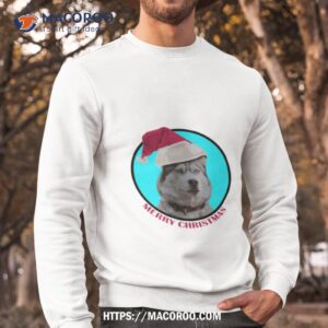 Merry Christmas Husky Puppy Shirt 2 merry christmas husky puppy shirt sweatshirt