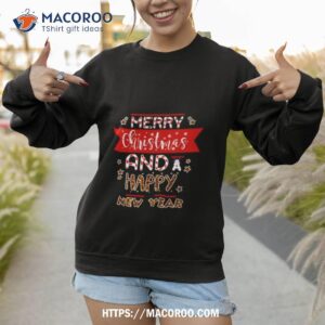 Merry Christmas Stripes Happy New Year Sparkle Party Sweatshirt 1