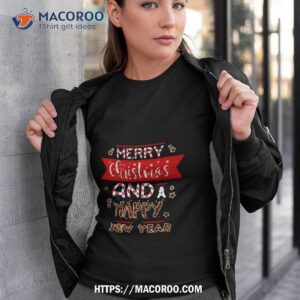Merry Christmas Stripes Happy New Year Sparkle Party T Shirt