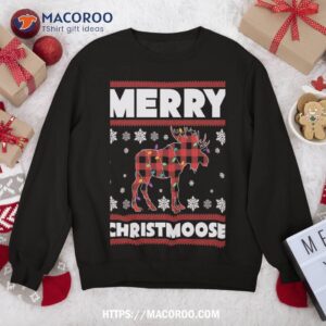 merry christmoose sweatshirt funny moose christmas gifts sweatshirt