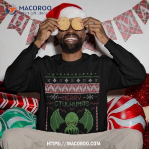 merry cthulhumas ugly christmas sweater cthulhu sweatshirt sweatshirt 3