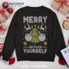 Merry Go F Yourself Middle Finger Gfy Ugly Christmas Sweater Sweatshirt