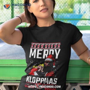 merry kloppmas ugly christmas tshirt 1