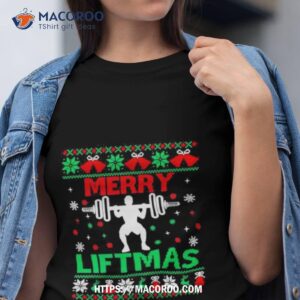 Merry Liftmas Fitness Ugly Christmas Workout Gym T Shirt