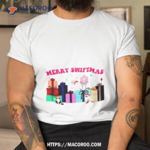 Merry Swiftmas Karma Cat With Santa Hat Shirt