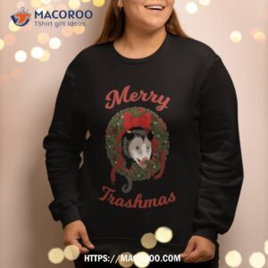 merry trashmas funny possum christmas sweater sweatshirt 2