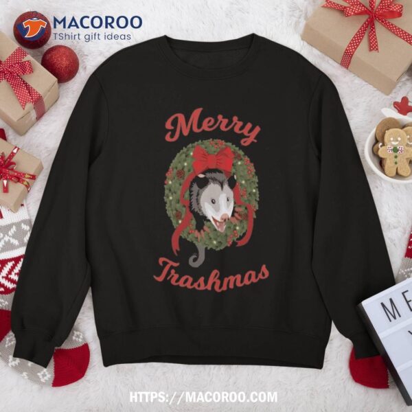 Merry Trashmas Funny Possum Christmas Sweater