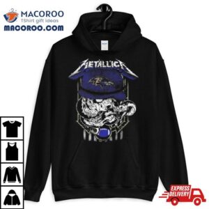 Metallica Skull Snake Baltimore Ravens Usa Tshirt