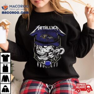 Metallica Skull Snake Baltimore Ravens Usa Tshirt