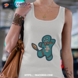 Miami Dolphins Gingerbread Man Tank Top 4