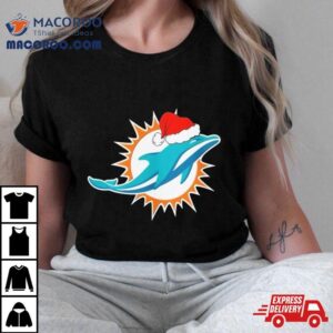 Miami Dolphins Logo Santa Hat Christmas Tshirt