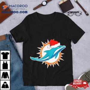 Miami Dolphins Logo Santa Hat Christmas Tshirt