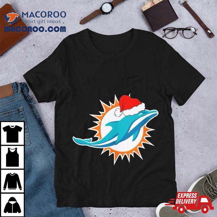 Personalized Mi'mi Dolphins Symbol Wearing Santa Claus Hat Ho Ho