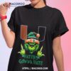 Miami Hurricanes Grinch Santa Middle Finger Haters Gonna Hate Shirt