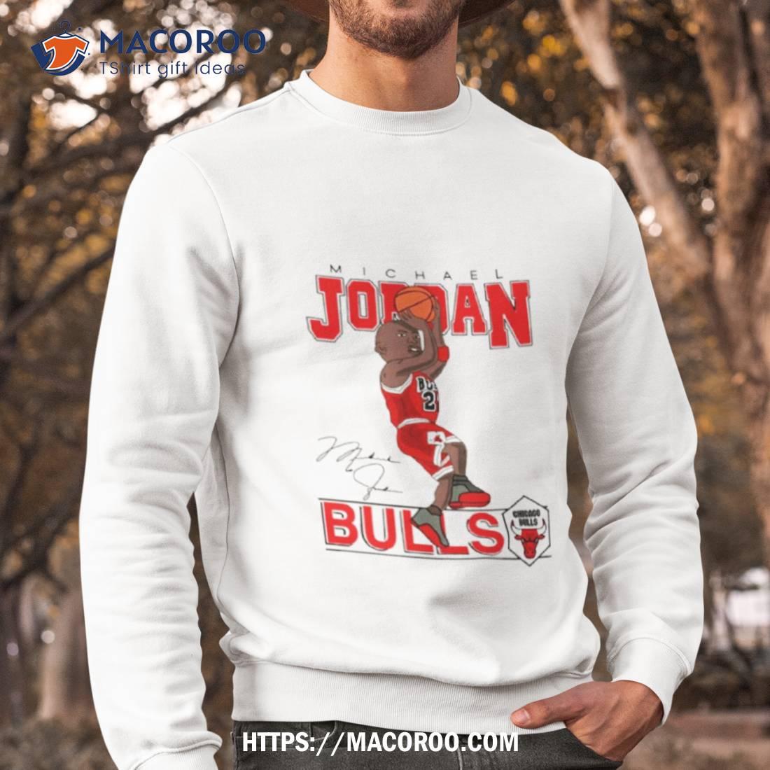 Michael Jordan Chicagon Bulls Cartoon Signature Shirt Michael Jordan Chicagon Bulls Cartoon Signature Shirt