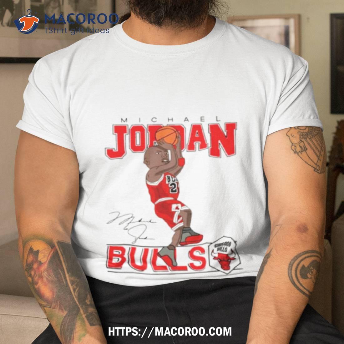 Michael Jordan Chicagon Bulls Cartoon Signature Shirt Michael Jordan Chicagon Bulls Cartoon Signature Shirt