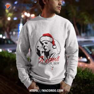 Michael Myers Santa Slashing Through The Snow Sweatshirt