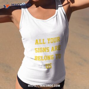 Michigan Football All Your Signs Are Belong To Us Tank Top 2