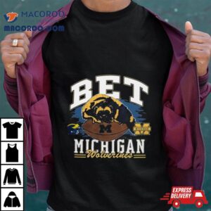 Michigan Wolverines Brand Bet Helmet Franklin Tshirt