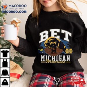 Michigan Wolverines Brand Bet Helmet Franklin Tshirt