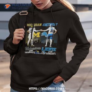 Michigan Wolverines Mccarthy And Goff Detroit Lions On Saturdays And On Sundays Signatures Hoodie 3