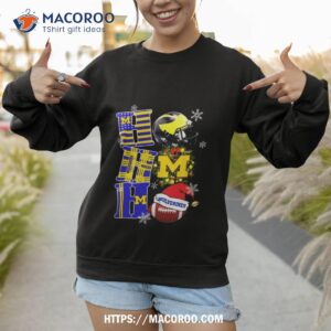Michigan Wolverines Ncaa Ho Ho Ho Christmas Sweatshirt 1