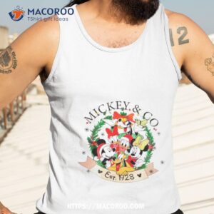 mickey and co est 1928 xmas wreath tank top 3