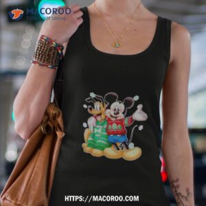 Mickey And Pluto Merry Christmas Tank Top 4