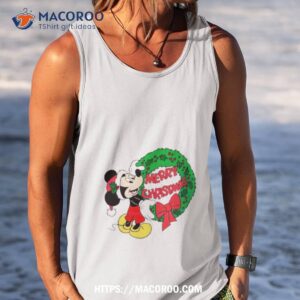 Mickey Merry Christmas Laurel Wreath Tank Top