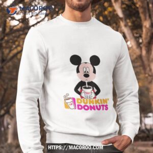 mickey mouse drinking dunkin donuts shirt sweatshirt