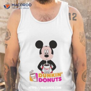 mickey mouse drinking dunkin donuts shirt tank top