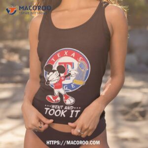 Mickey Mouse Went And Took It Texas Ranger World Champions 2023 Tank Top 1