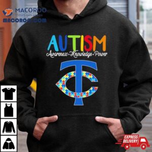 Minnesota Twins Autism Awareness Knowledge Power Tshirt