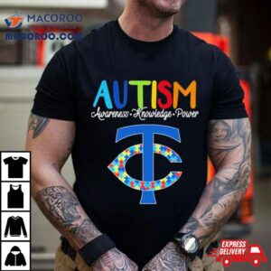 Minnesota Twins Autism Awareness Knowledge Power Tshirt