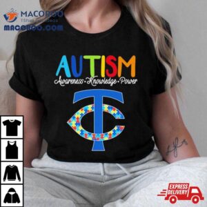 Minnesota Twins Autism Awareness Knowledge Power Tshirt