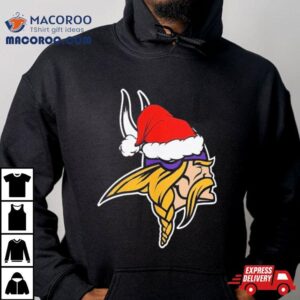Minnesota Vikings Logo Santa Hat Christmas Tshirt