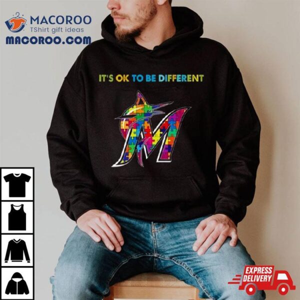 Mlb 2023 Miami Marlins Autism It’s Ok To Be Different Shirt