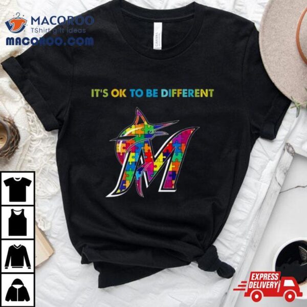 Mlb 2023 Miami Marlins Autism It’s Ok To Be Different Shirt