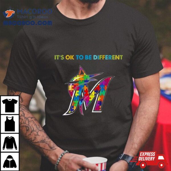 Mlb 2023 Miami Marlins Autism It’s Ok To Be Different Shirt