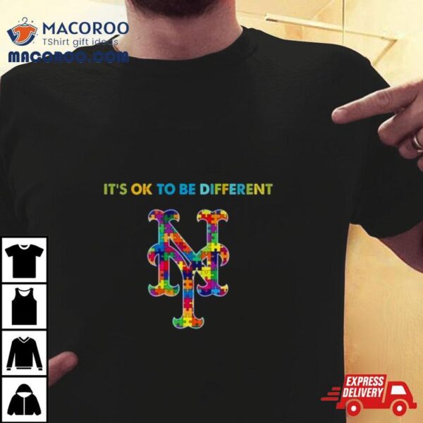 Mlb 2023 New York Mets Autism It’s Ok To Be Different Shirt