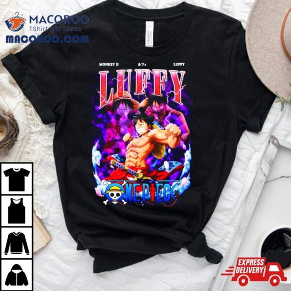 Monkey D Luffy Vintage Style Bootleg Anime One Piece Shirt