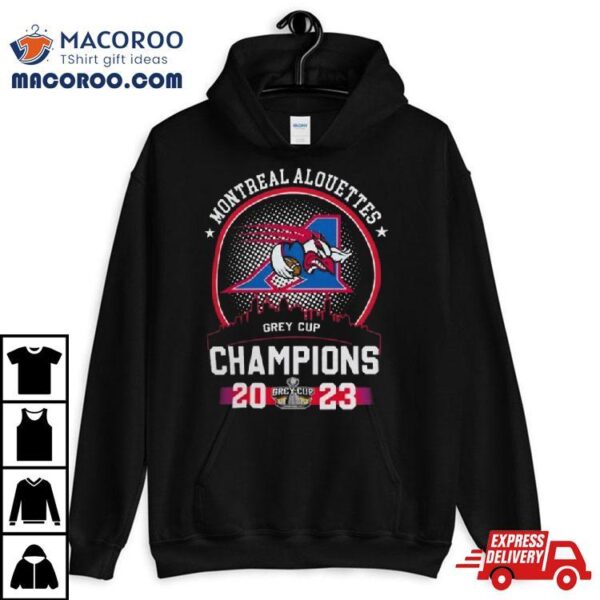 Montreal Alouettes Skyline Grey Cup Champions 2023 Shirt