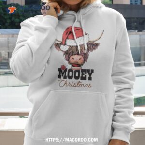 mooey christmas cute cow santa t shirt hoodie 2