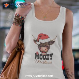 Mooey Christmas Cute Cow Santa T Shirt