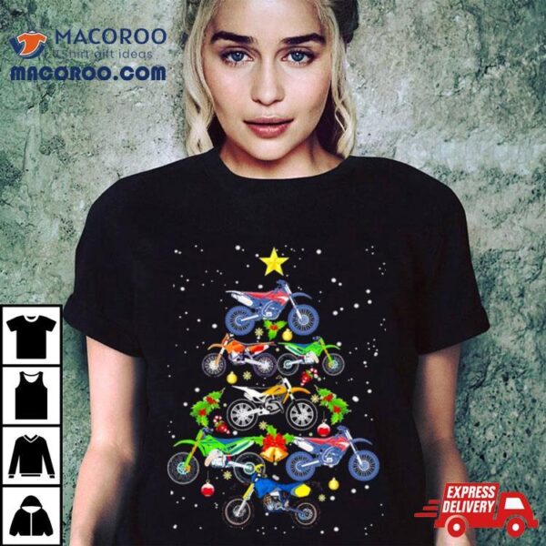 Motocross Merry Christmas Tree Shirt