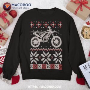 motocross supercross dirt bike rider matching ugly christmas sweatshirt sweatshirt